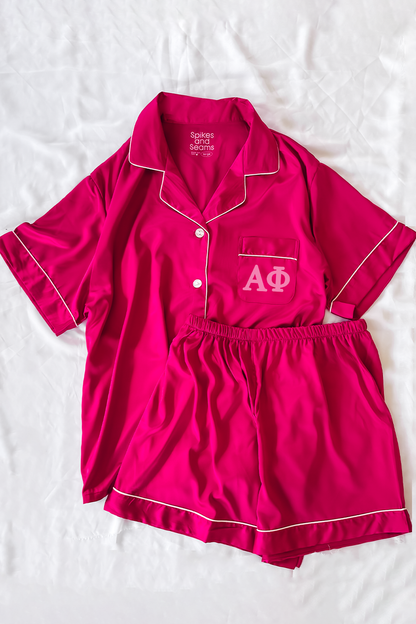 Pink Berry Pajamas with Pink Greek Letters