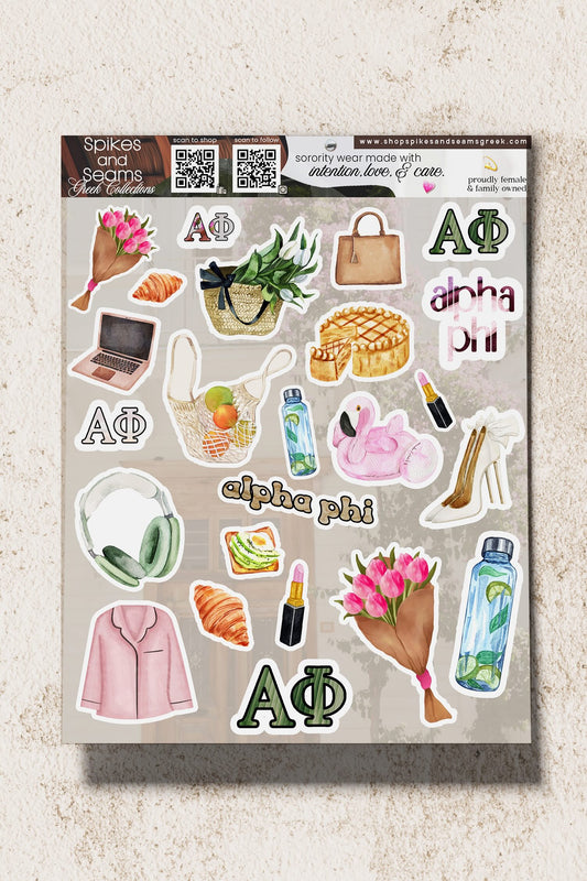 Sorority Sticker Set #22 - Alpha Phi