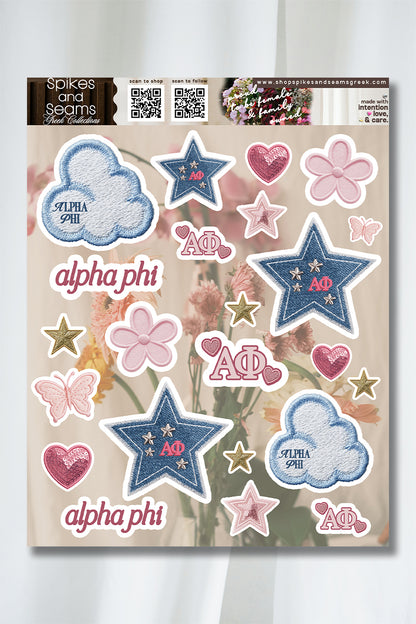 Sorority Sticker Sheet #23 - Spikes and Seams Greek