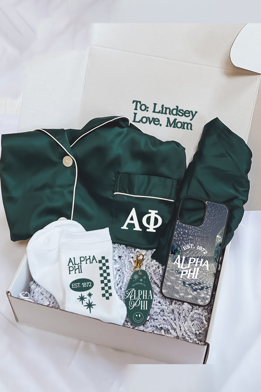 Green Pajamas Gift Box - Alpha Phi