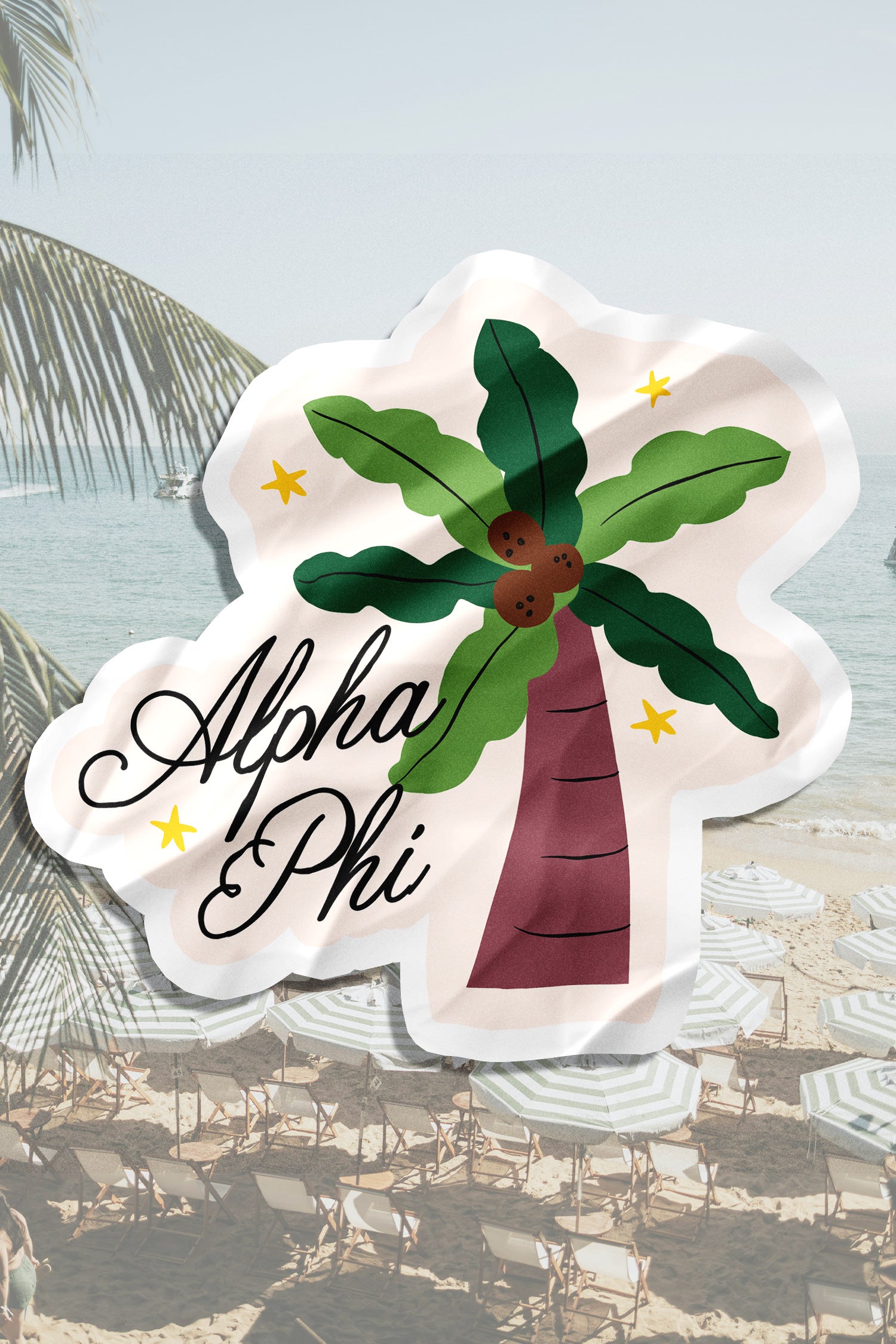 Waterproof Palm Tree Sorority Sticker