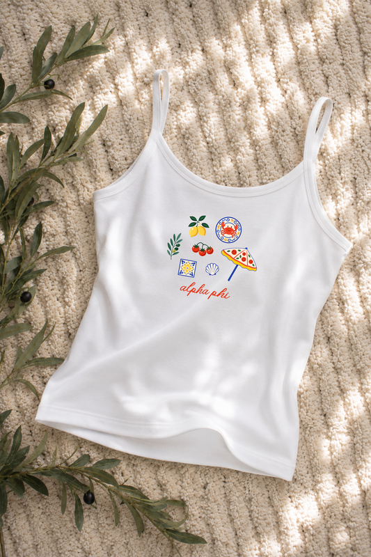 Amalfi Coast Micro Tank - Alpha Phi - Spikes and Seams Greek
