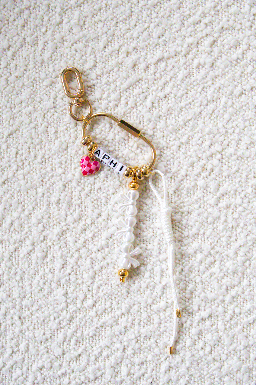 Gold Sorority Keychain Bag Charm