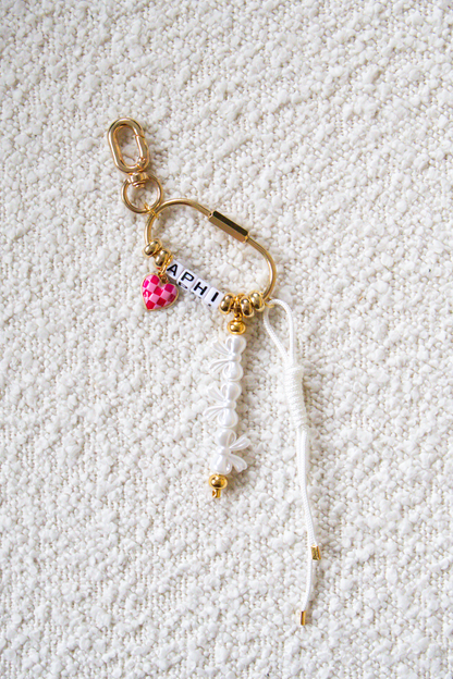 Gold Sorority Keychain Bag Charm