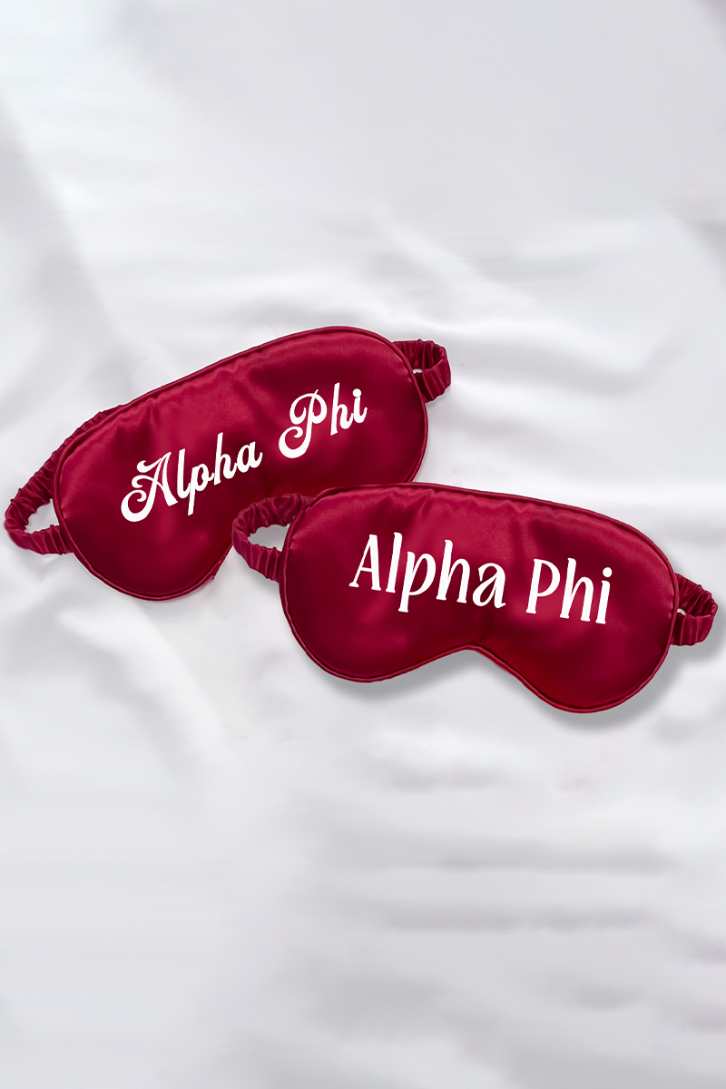 Choose your font! Burgundy Sleep Mask  - Alpha Phi