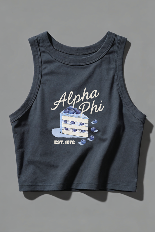 Blueberry Cake Sorority Micro Tank - Alpha Phi - Spikes and Seams Greek