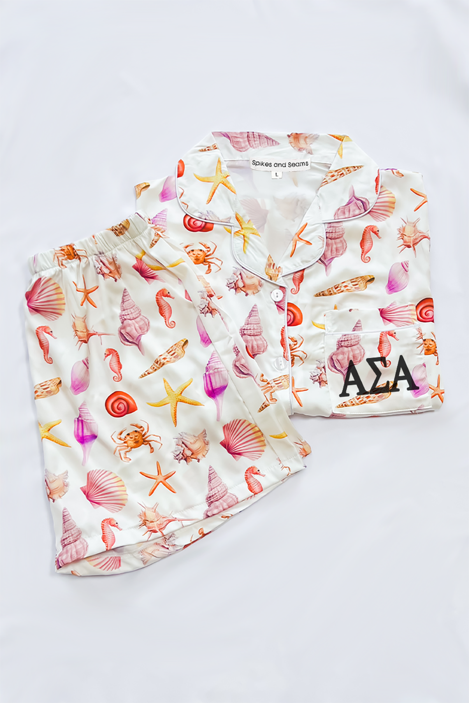 Sea Life Greek Letter Pajamas - Alpha Sigma Alpha