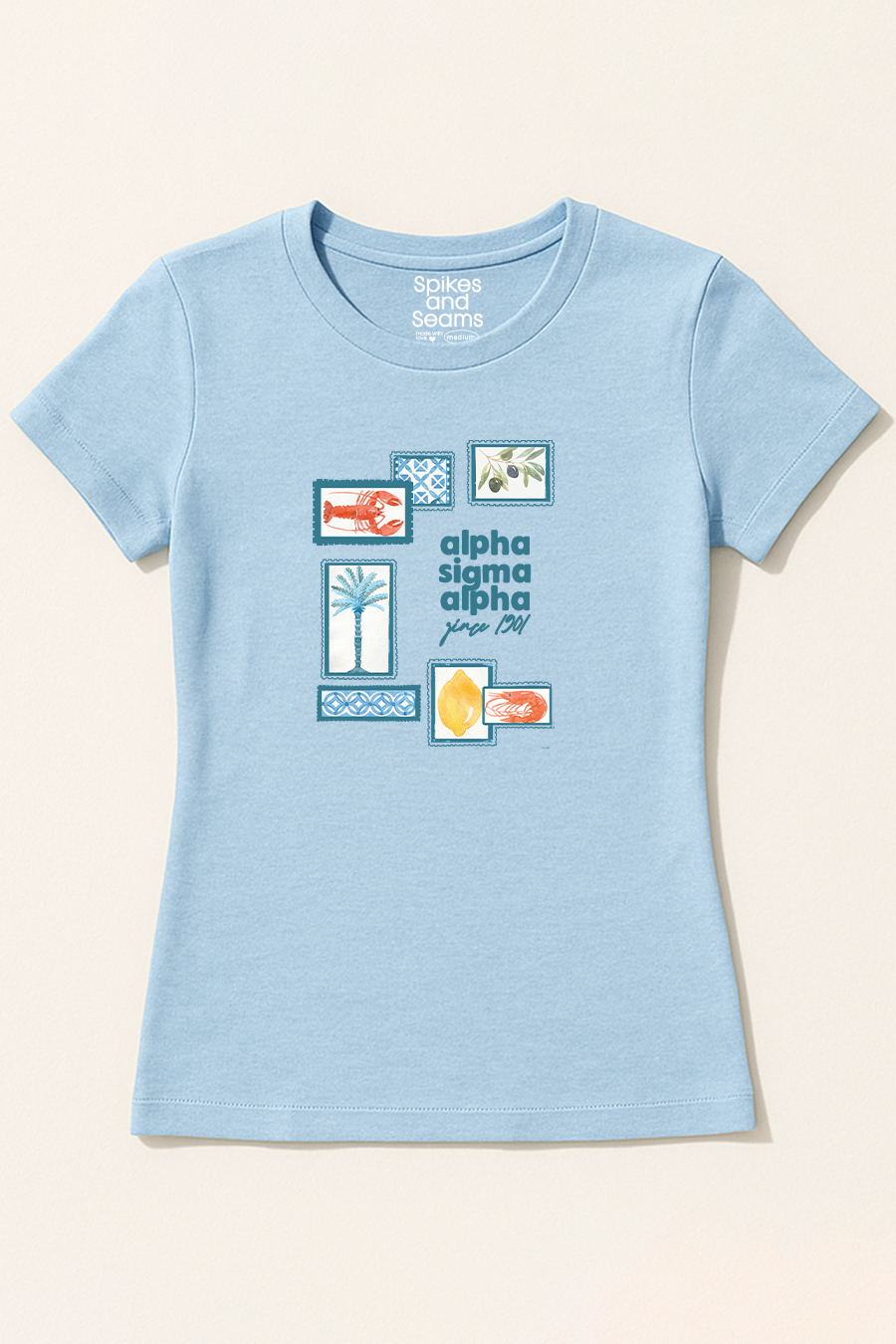 Light Blue Mediterranean Tee - Alpha Sigma Alpha
