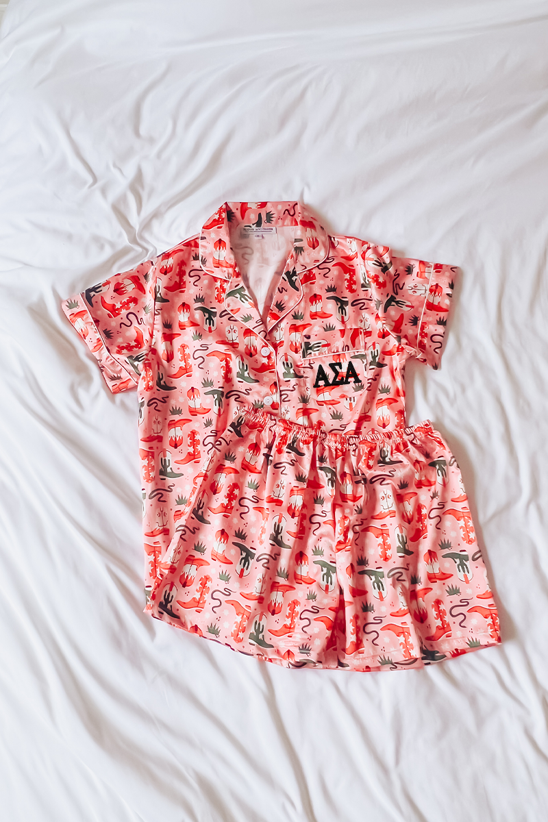 Greek Letter Cowboy pajamas - Alpha Sigma Alpha