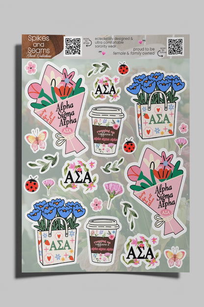 Flower Market Sorority sticker set #21