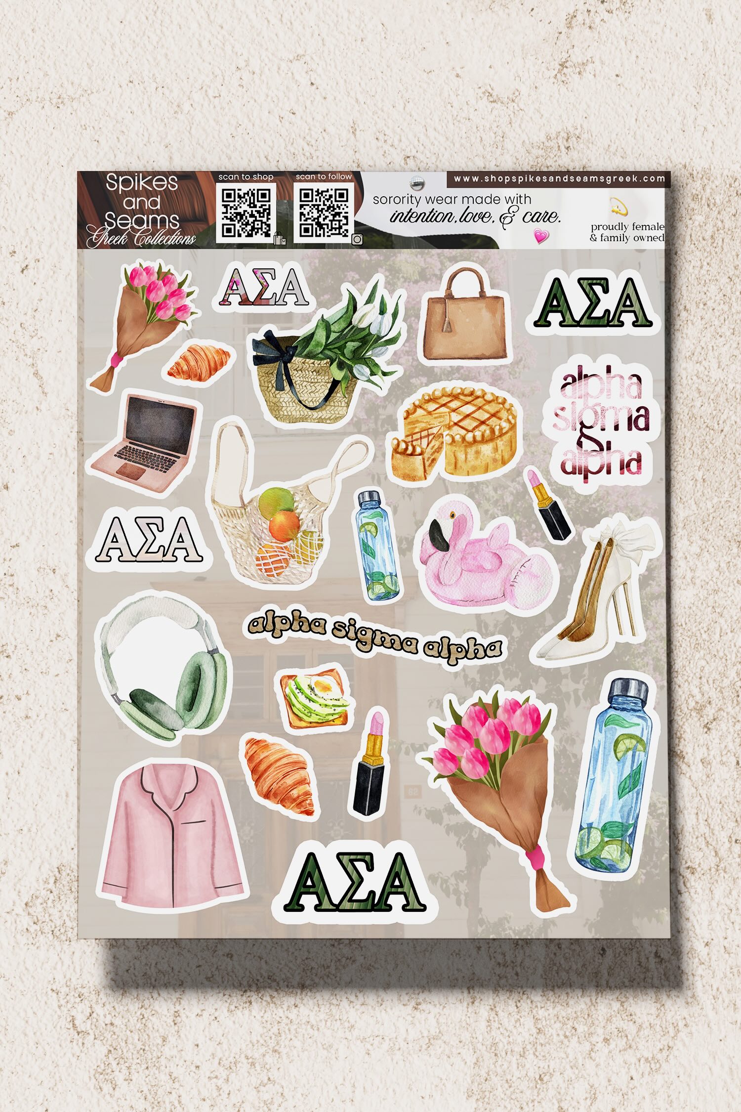 Sorority Sticker Set #22 - Alpha Sigma Alpha