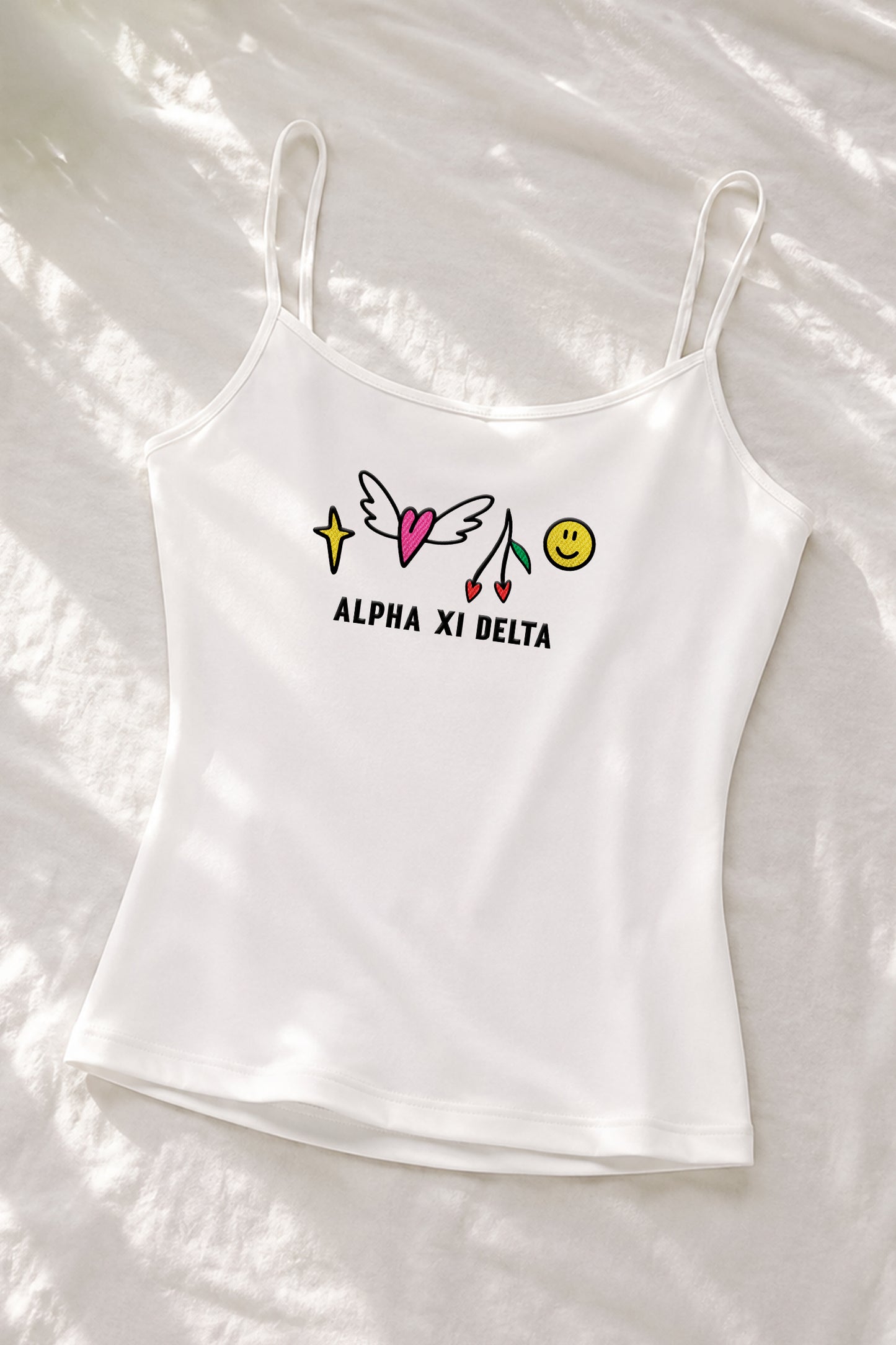 Embroidered Trendy Icons Sorority Tank