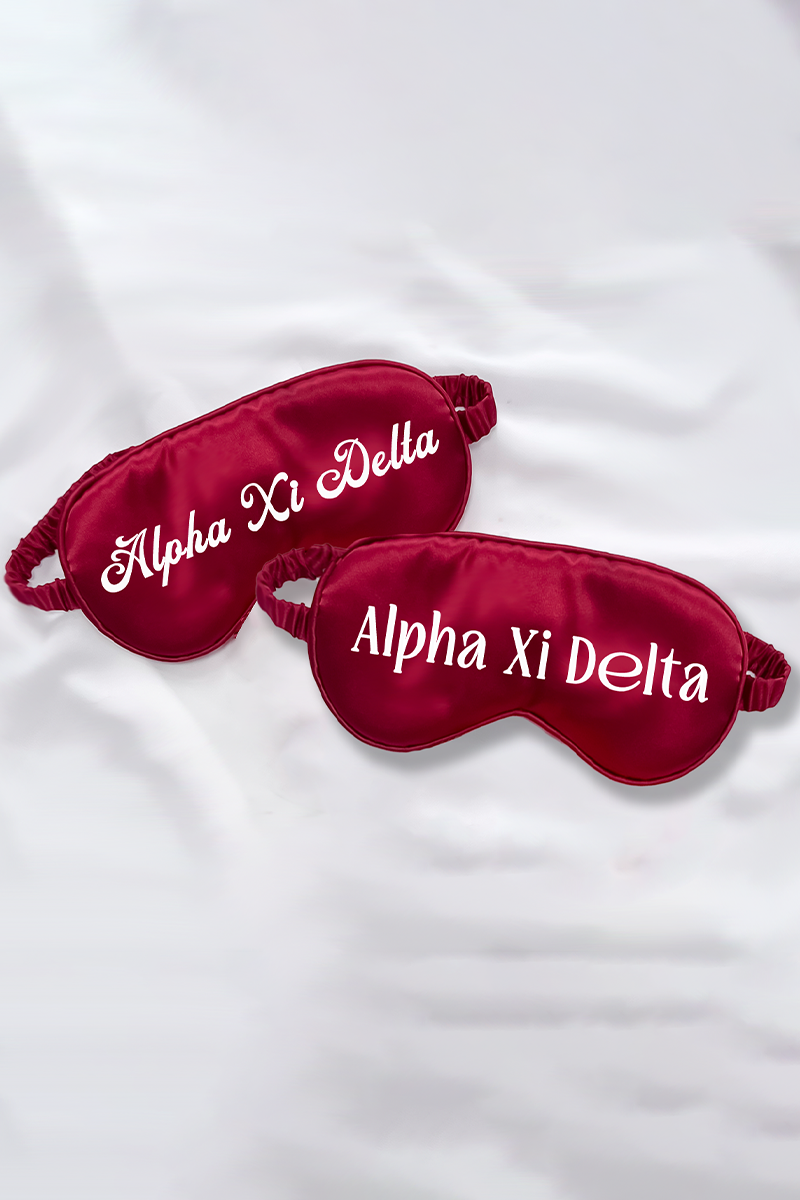 Choose your font! Burgundy Sleep Mask  - Alpha Xi Delta