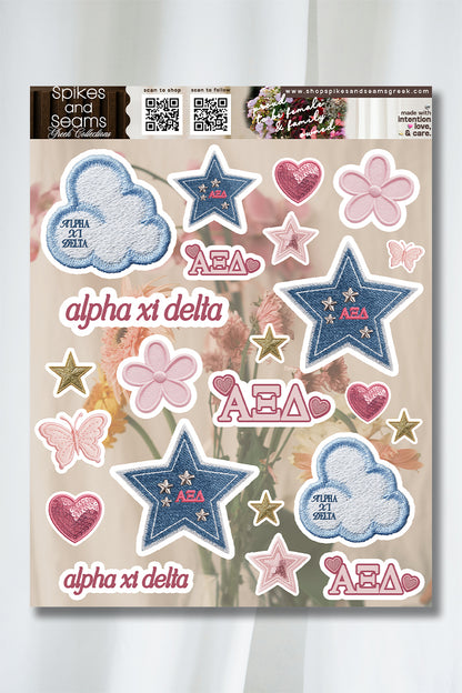 Sorority Sticker Sheet #23 - Spikes and Seams Greek