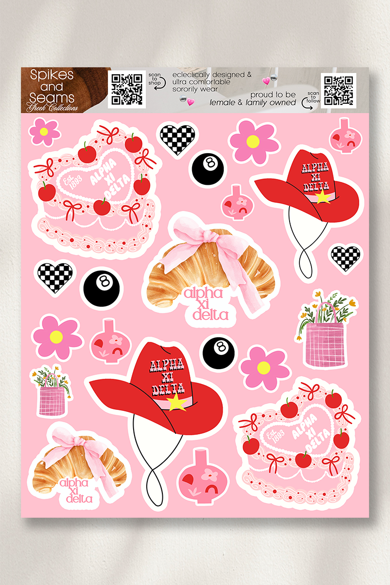 Sorority Sticker Sheet #19 - Alpha Xi Delta
