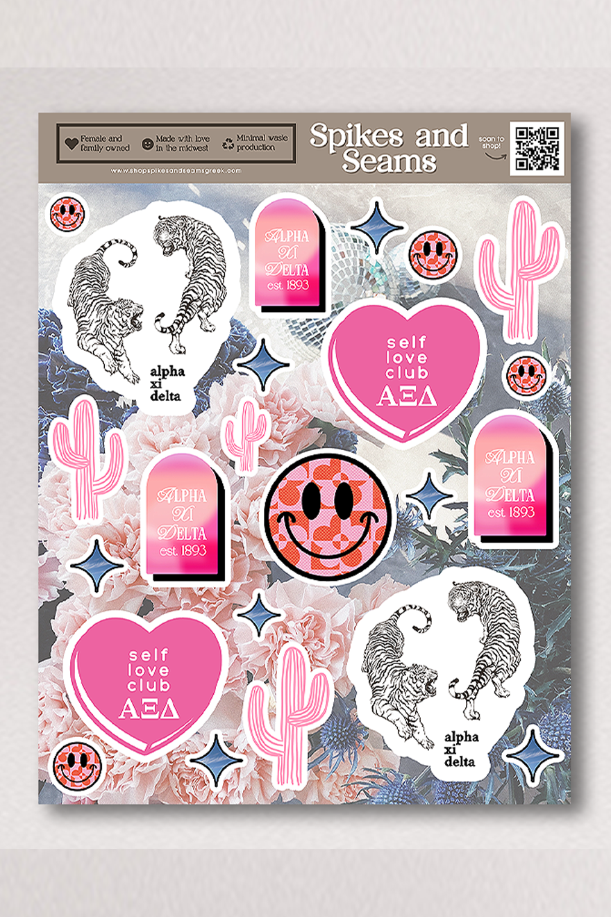 Sticker Sheet #18 - Alpha Xi Delta