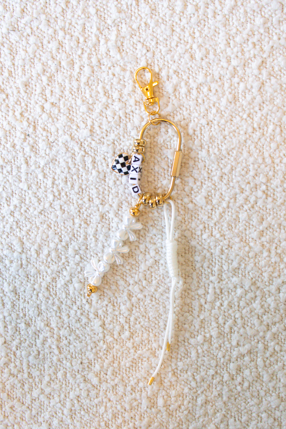 Gold Sorority Keychain Bag Charm - Alpha Xi Delta