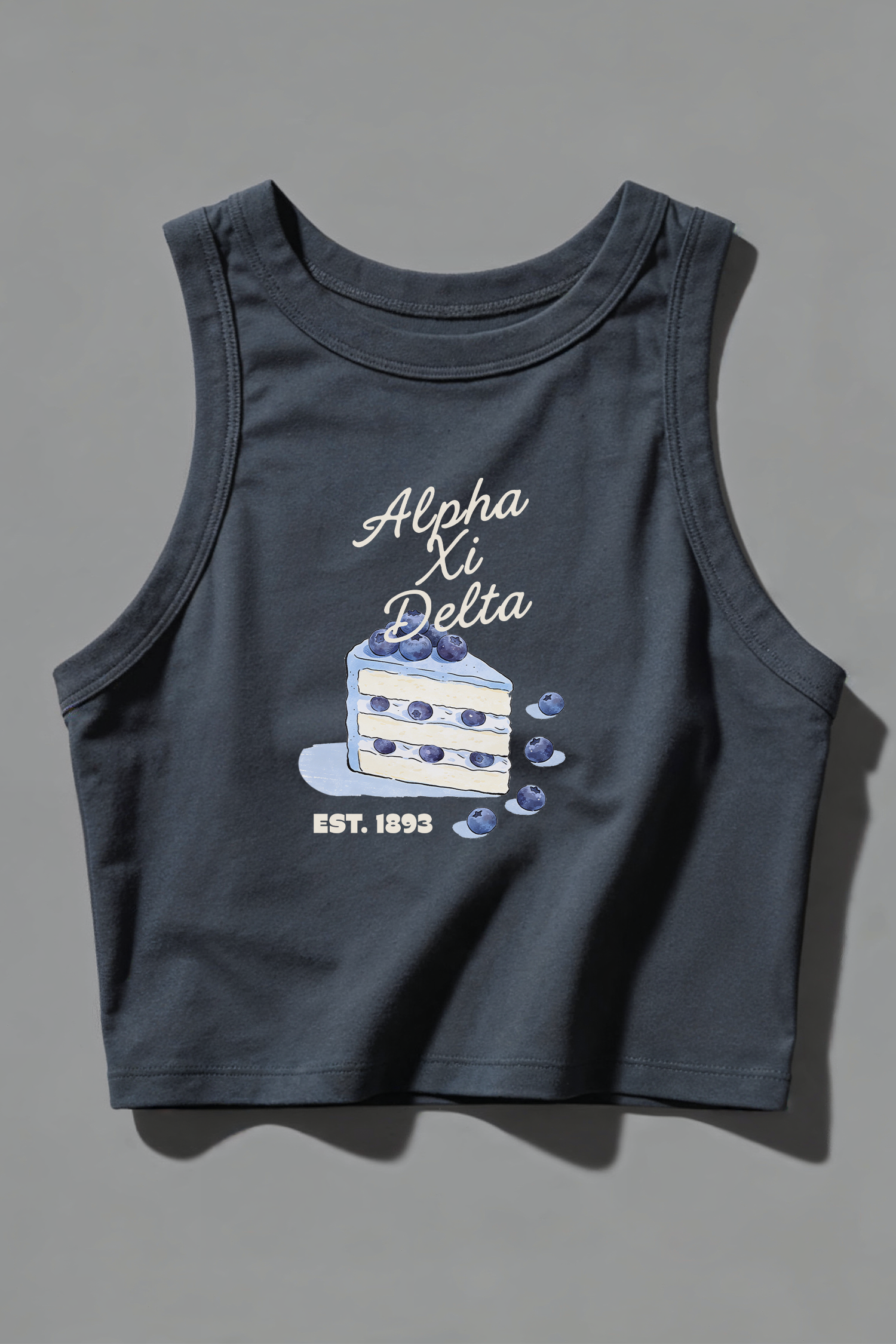 Blueberry Cake Sorority Micro Tank - Alpha Xi Delta