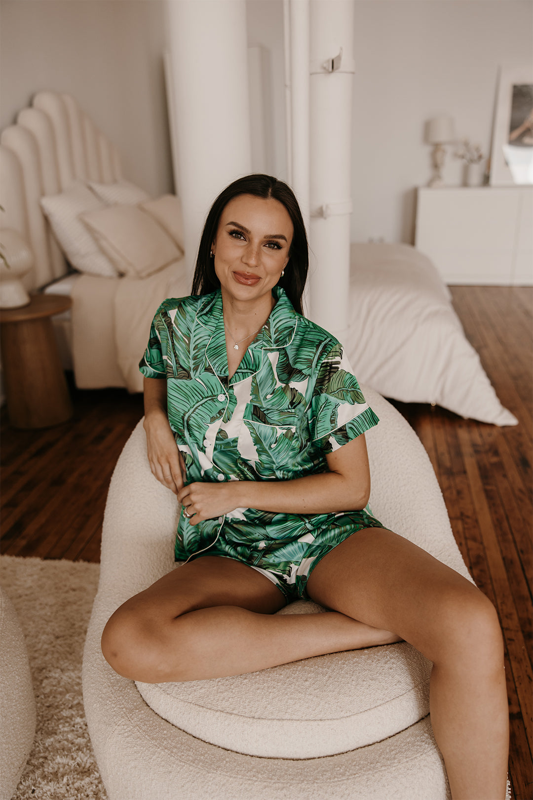 Block Font Banana Leaf pajamas - Chi Omega