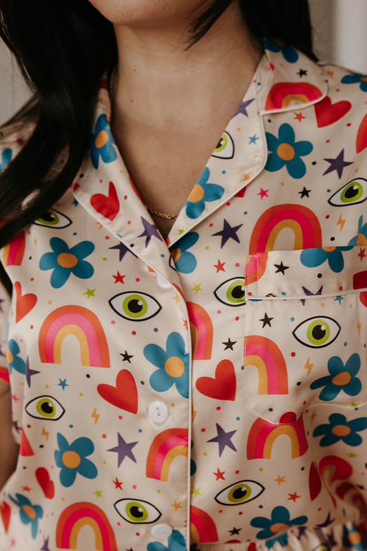 Block Font Beige Icons Pajamas - Sigma Kappa