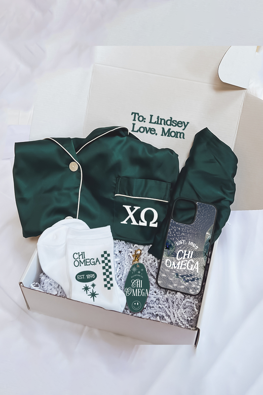 Green Pajamas Gift Box - Chi Omega