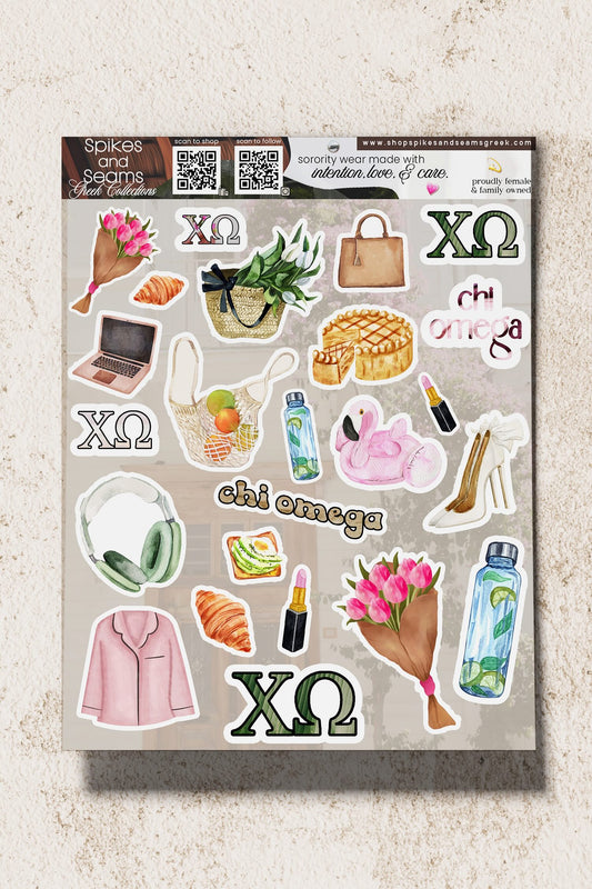 Sorority Sticker Set #22 - Chi Omega