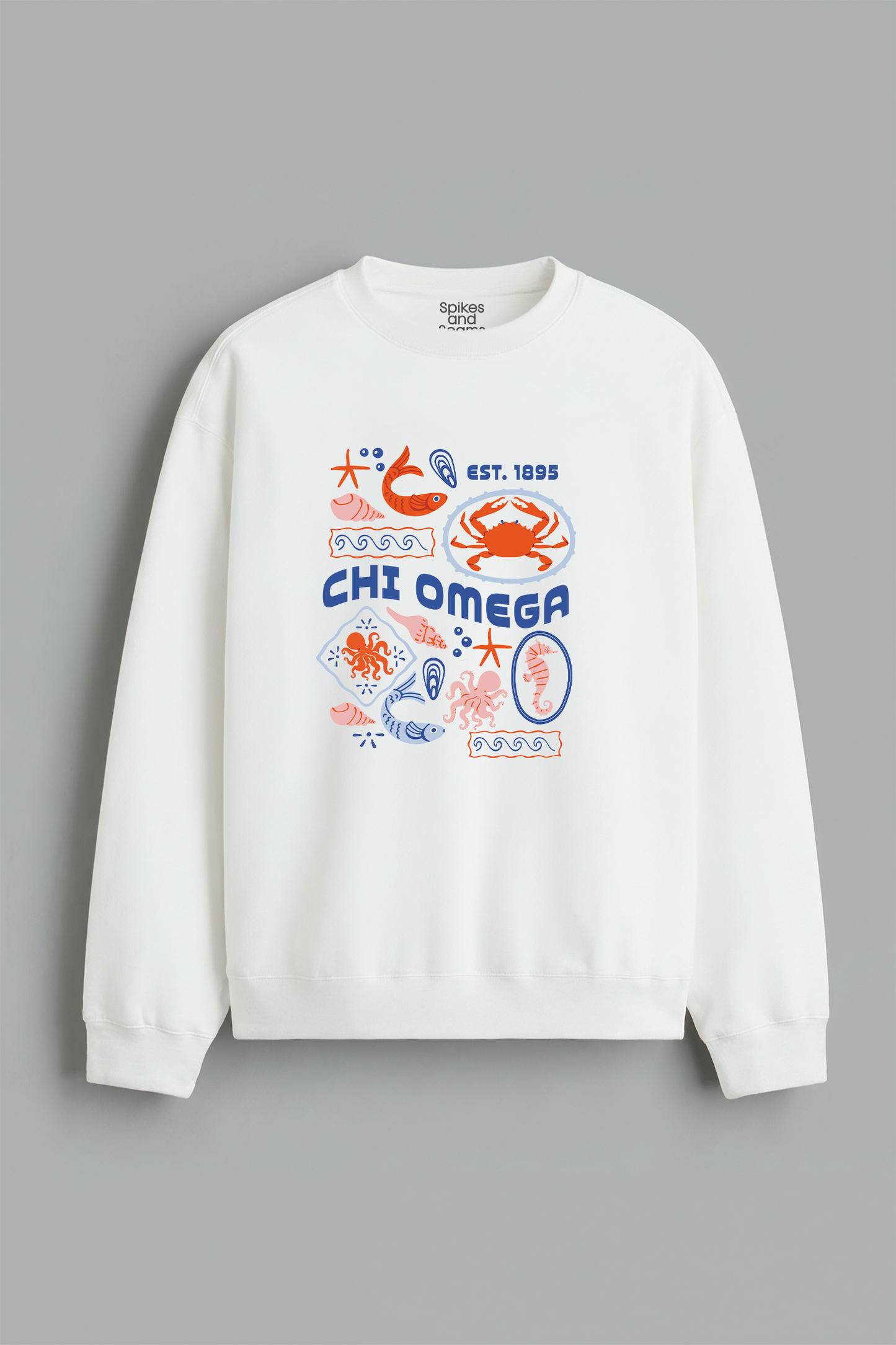 Sorority Ocean Crewneck - Chi Omega - Spikes and Seams Greek