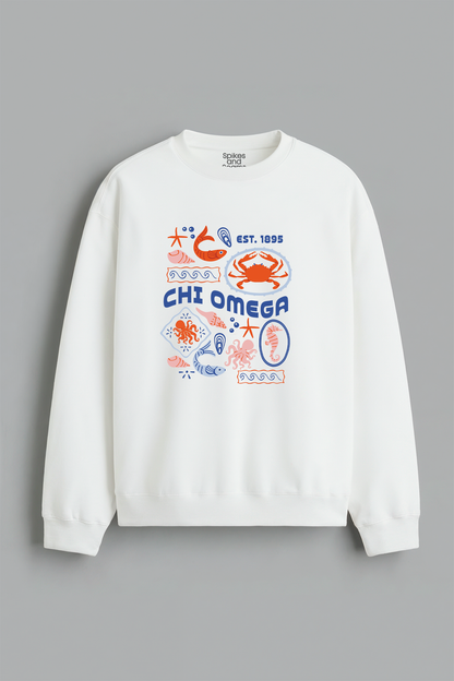 Sorority Ocean Crewneck - Chi Omega - Spikes and Seams Greek