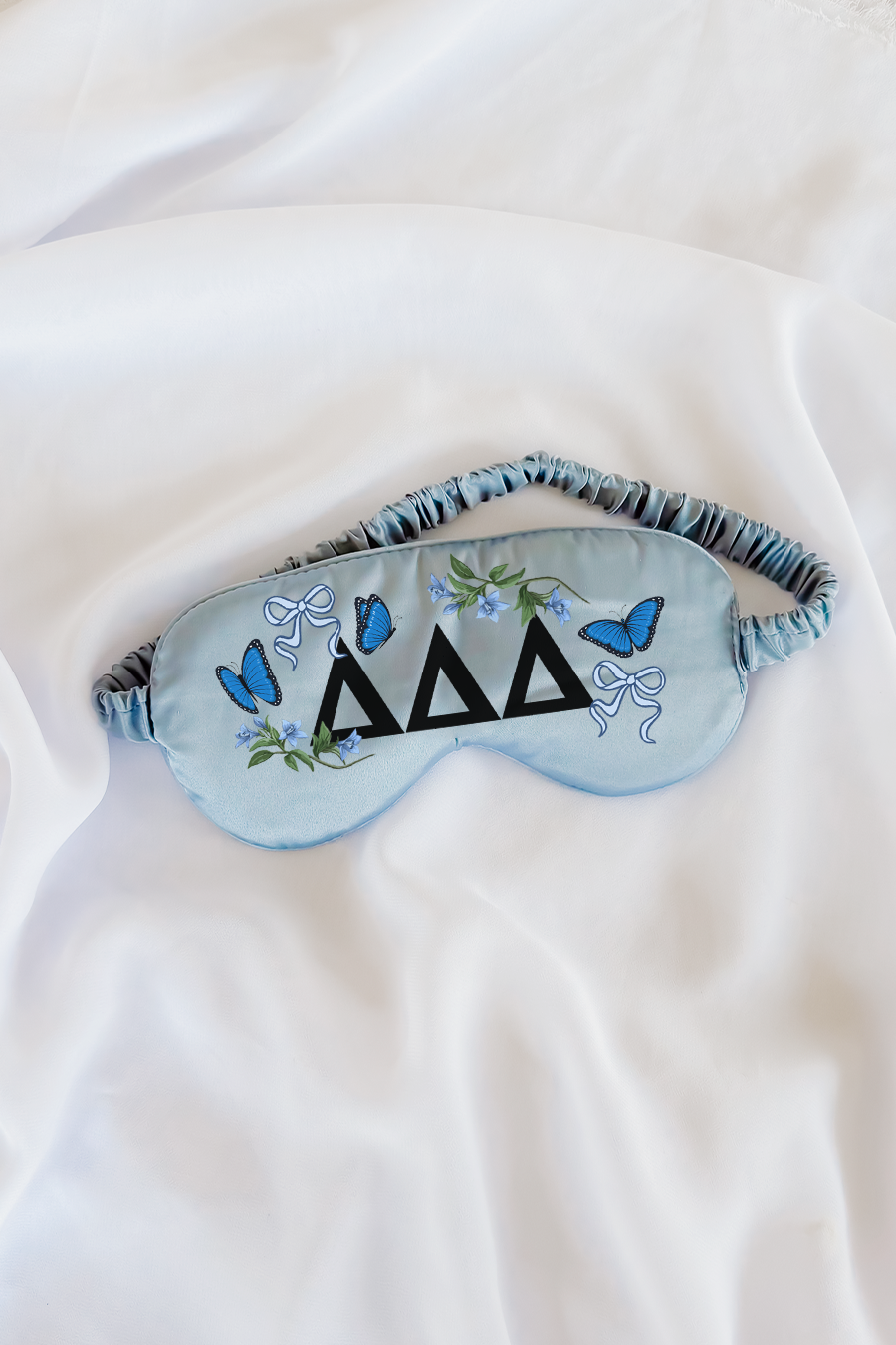 Light Blue Butterflies Sorority Sleep Mask