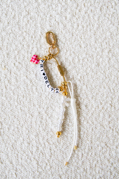 Gold Sorority Keychain Bag Charm