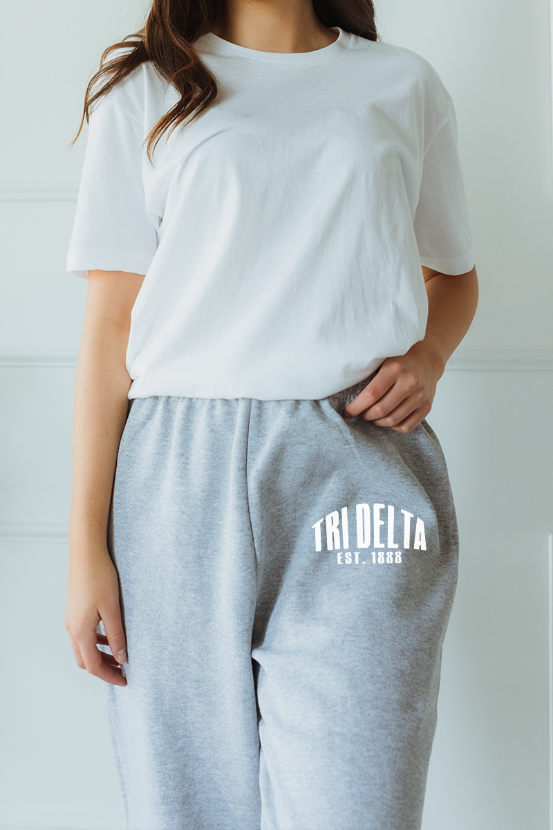 Grey sweatpants - Tri Delta