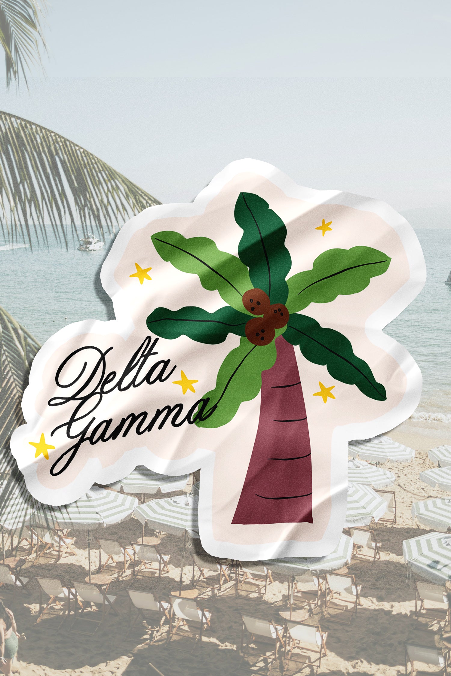 Waterproof Palm Tree Sticker - Delta Gamma