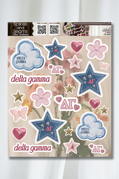 Sorority Sticker Sheet #23 - Spikes and Seams Greek