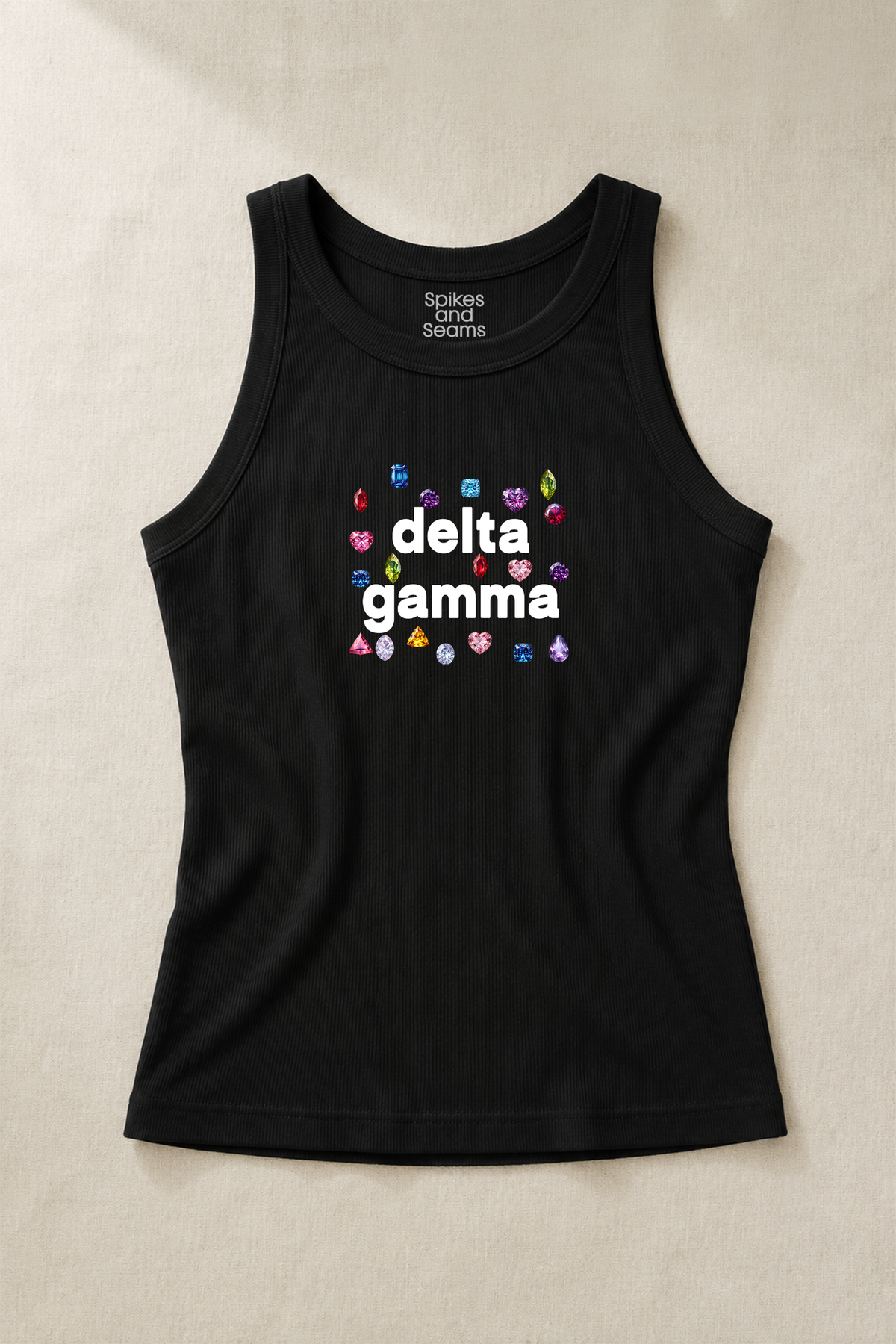 Gems Charcoal Sorority Tank - Delta Gamma