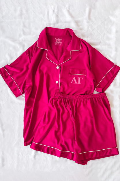 Pink Berry Pajamas with Pink Greek Letters