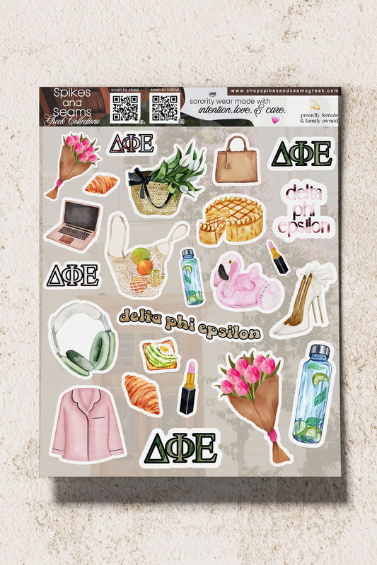Sorority Sticker Set #22 - Delta Phi Epsilon