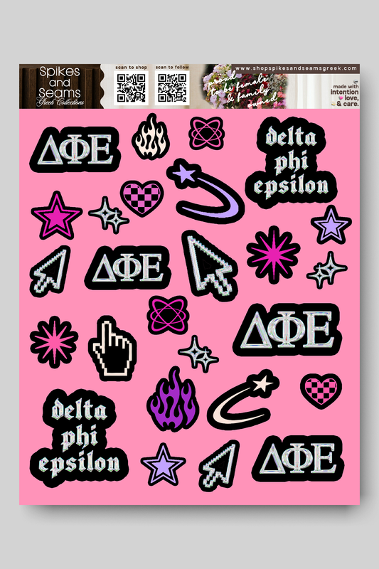 Sorority Sticker Sheet #24 - Delta Phi Epsilon