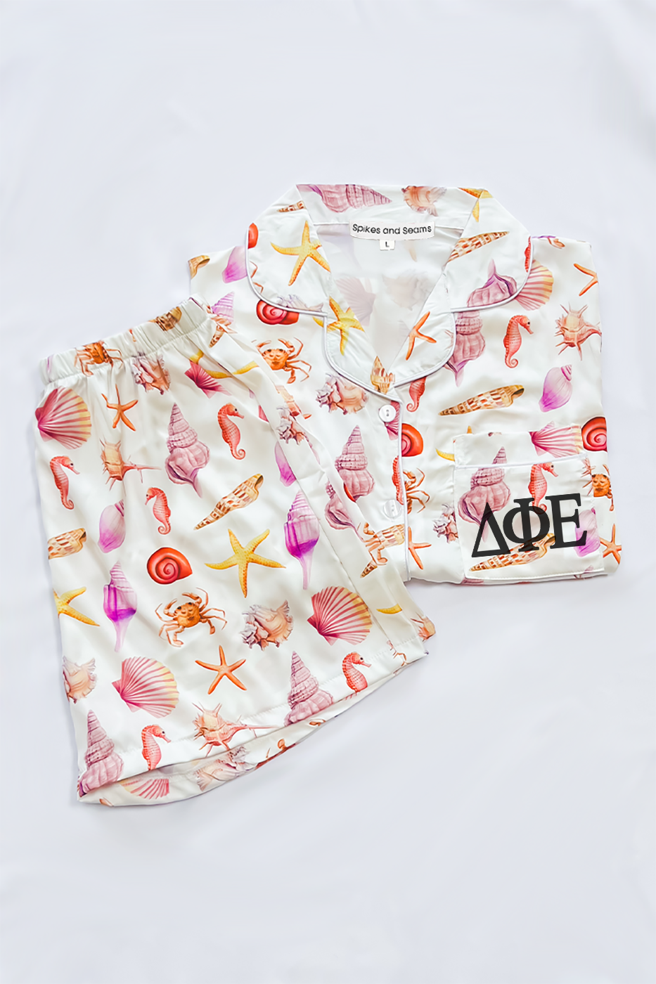 Sea Life Greek Letter Pajamas - Delta Phi Epsilon