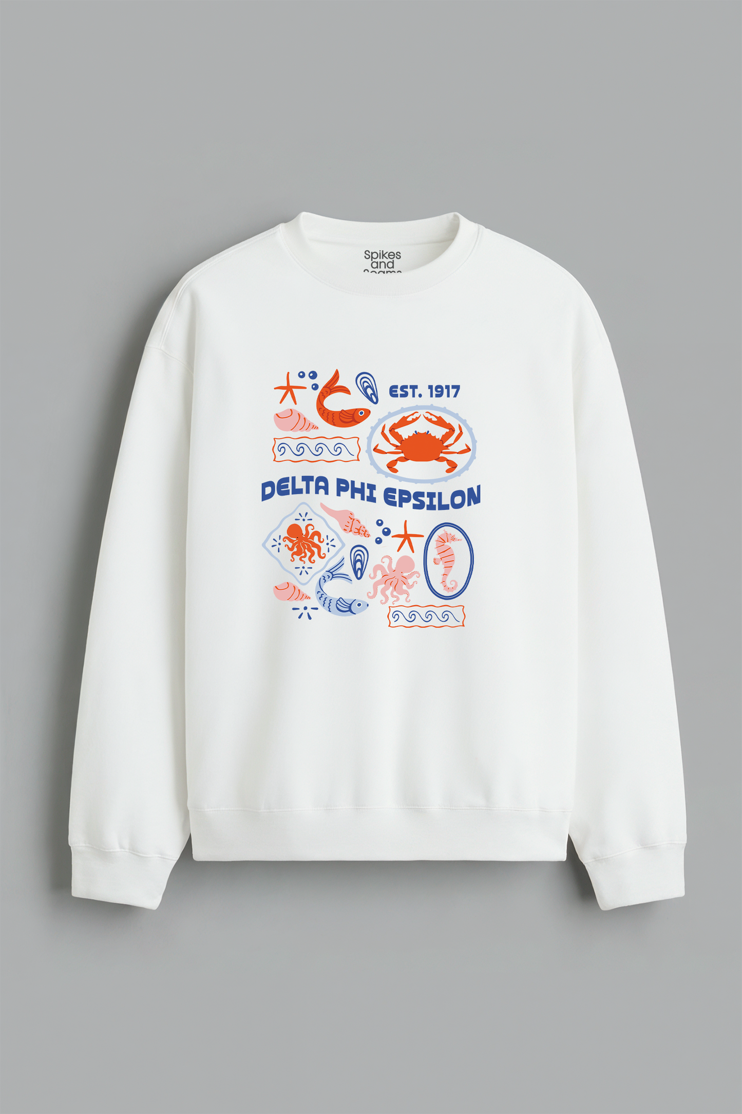 Sorority Ocean Crewneck - Delta Phi Epsilon - Spikes and Seams Greek