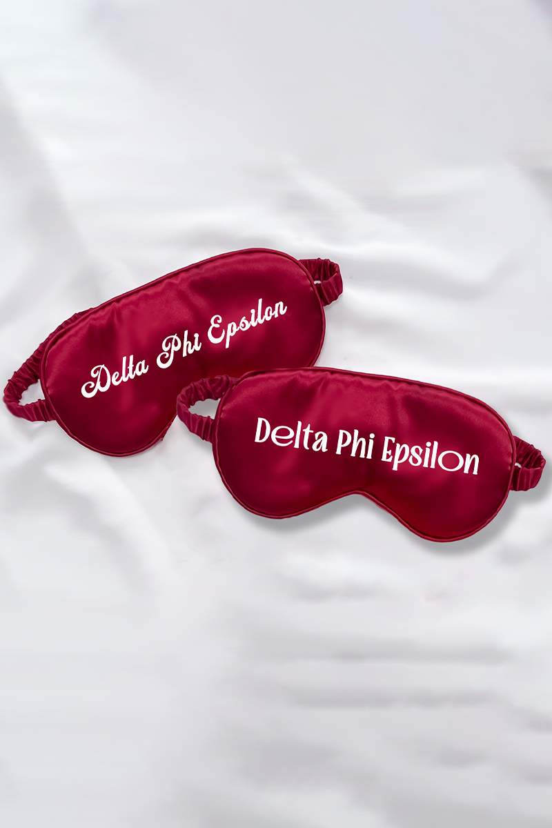 Choose your font! Burgundy Sleep Mask  - Delta Phi Epsilon