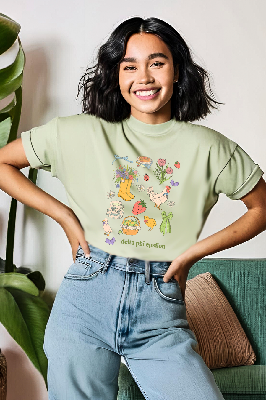 Cottage Core Tee - Delta Phi Epsilon