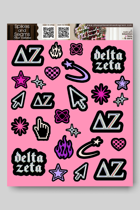 Sorority Sticker Sheet #24 - Delta Zeta