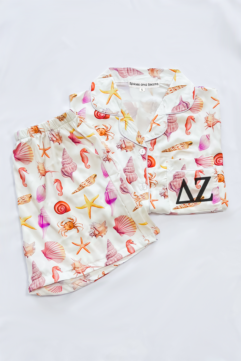 Sea Life Greek Letter Pajamas - Delta Zeta