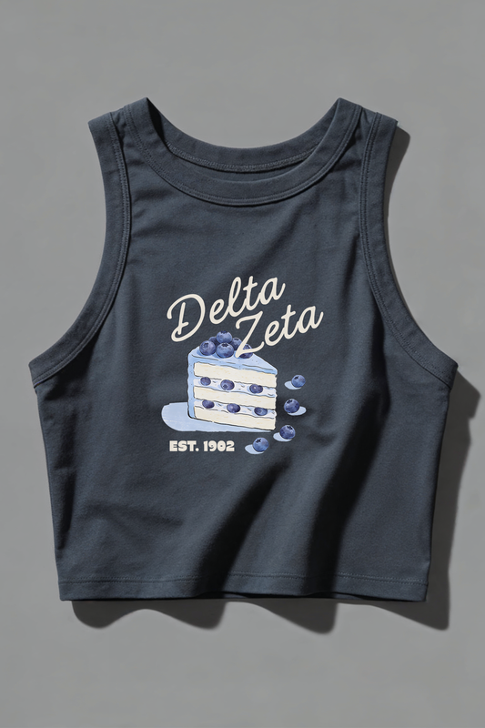 Blueberry Cake Sorority Micro Tank - Delta Zeta - Spikes and Seams Greek