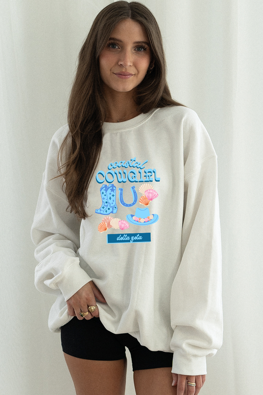 Coastal Cowgirl Crewneck - Delta Zeta