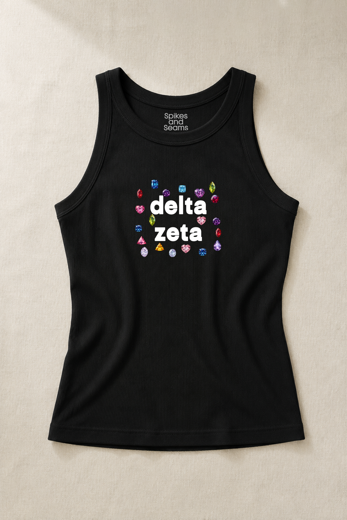 Gems Charcoal Sorority Tank - Delta Zeta