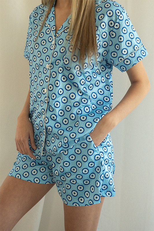 Greek Letter Evil Eye Pajamas - Alpha Chi Omega - Spikes and Seams Greek