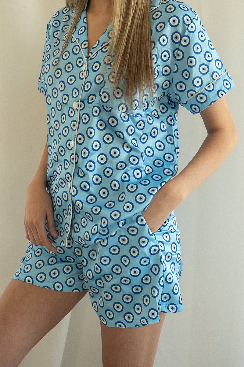 Greek Pyjamas Greek Letter Evil Eye Pajamas - Chi Omega – Spikes and Seams Greek
