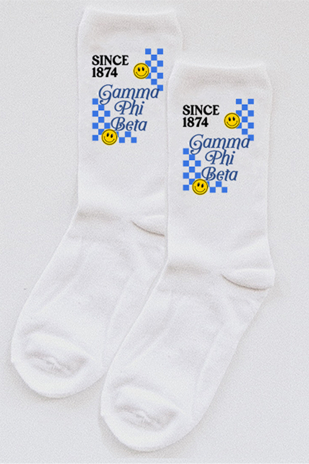 Blue Checkered socks - Gamma Phi Beta