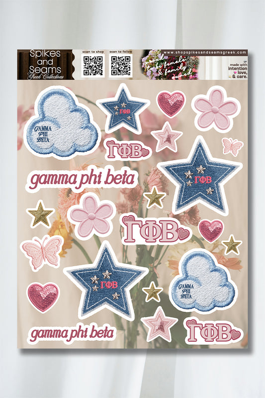 Sorority Sticker Sheet #23 - Spikes and Seams Greek